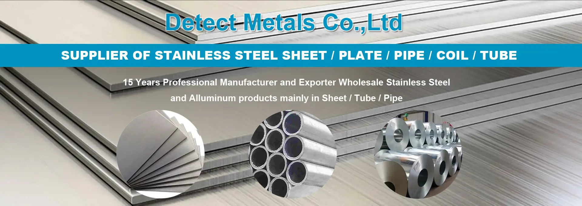 Detect-metals.com, supplier of stainless plate sheet coil pipe tube and aluminum and other metal alloy